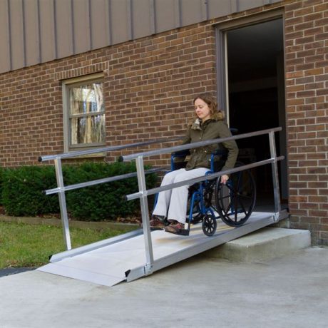 Silver Spring Aluminum Wheelchair Access Ramps with Handrails