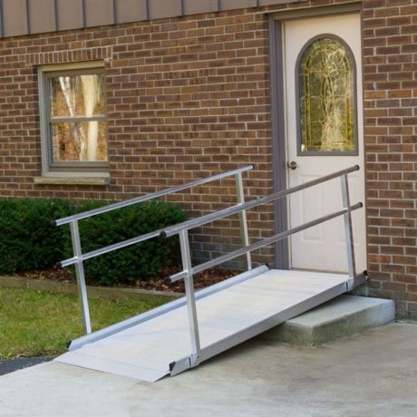 Silver Spring Aluminum Wheelchair Access Ramps with Handrails
